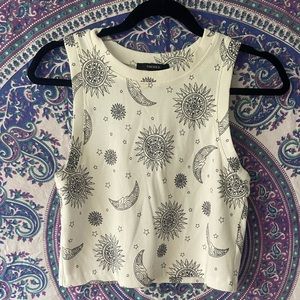 Sun and moon crop top
